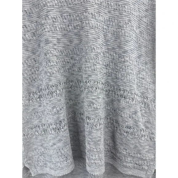 J‎ Jill Gray Marled Open Knit Short Sleeve Sweater Top Women's Sz M Comfy Beachy - Picture 7 of 9